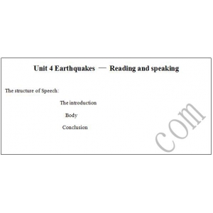 英语教案《Earthquakes 听说课》